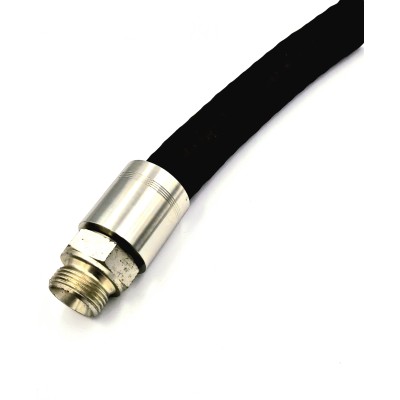 Jupe à sertir pour tuyau industriel tresse textile sans dénudage