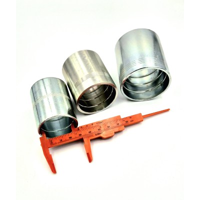 Jupe à sertir pour tuyau industriel tresse textile sans dénudage