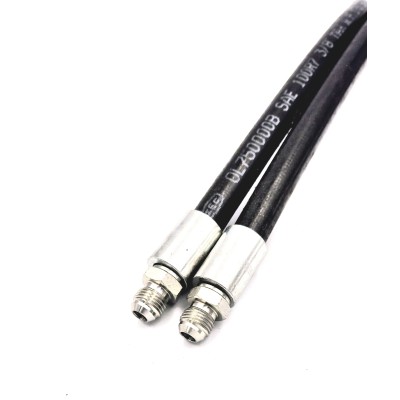 Flexible équipé R7 jumelée embout JIC tresses textile thermoplastique