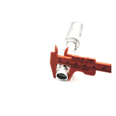 Embout à sertir avec jupe Alu pour tuyau climatisation mince R134a