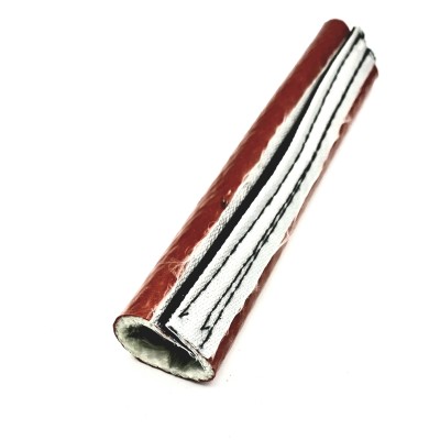Gaine protection anti feu silicone rouge fibre de verre VELCRO