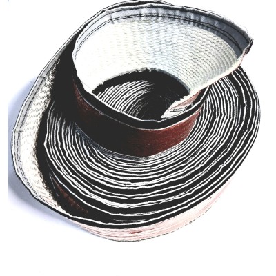 Gaine protection anti feu silicone rouge fibre de verre VELCRO