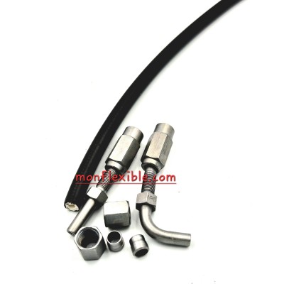 Flexible de graissage équipé embout visser femelle lisse écrou métrique