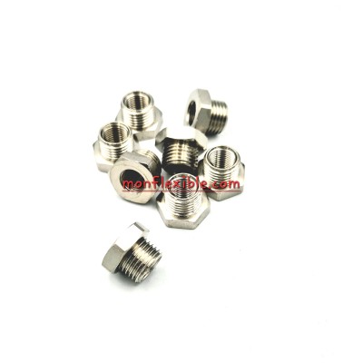 Raccord de réduction mâle femelle BSP conique laiton nickelé pneumatique