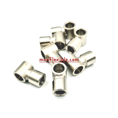 Raccord banjo taraudé femelle laiton nickelé basse pression pneumatique