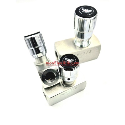 Limiteur de débit unidirectionnel régulateur hydraulique en acier