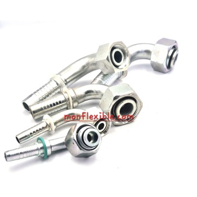 Embout à sertir femelle métrique série DKOL coudé 90°