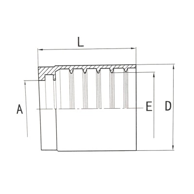 Jupe à sertir pour tuyau 1SN 2SN 2SC R16 sans dénudage inoxydable