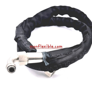 Flexible équipé R7 serti embouts métrique inoxydable