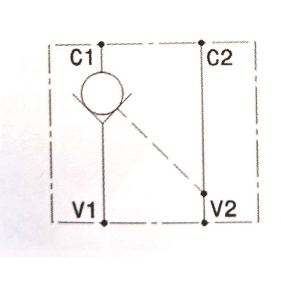 Clapet anti-retour piloté pour vérin double effet simple