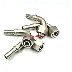 Embout à sertir femelle DKOL coudé 90° inox