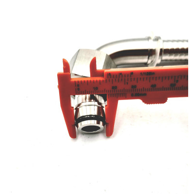 Embout à sertir femelle DKOL coudé 90° inox