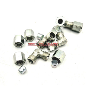 Raccord union mâle égal Coudé 90° série légère LL pour tube graissage