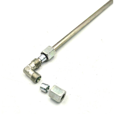 Raccord union mâle égal Coudé 90° série légère LL pour tube graissage