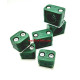 Collier de fixation simple polypropylène vert complet pour tube