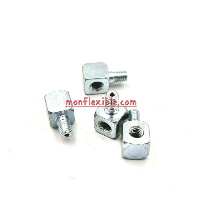 Raccords de graissage mâle femelle coudés 90° acier zingué