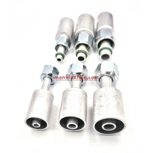 Embout pré-serti avec jupe Alu droit pour tuyau de climatisation standard R12