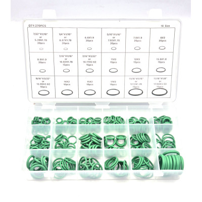 Joints toriques assortiment de 270 O-ring vert pour raccord de climatisation