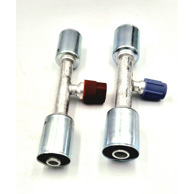 Embout pré serti double ALU jupe acier pour tuyau A/C climatisation Standard