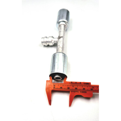 Embout pré serti double ALU jupe acier pour tuyau A/C climatisation Standard