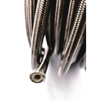 Tuyau PTFE lisse tresse acier inoxydable revêtement PVC translucide