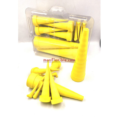 Bouchon conique pour tuyau hydraulique kit d'obturateur jaune de 1-42 mm
