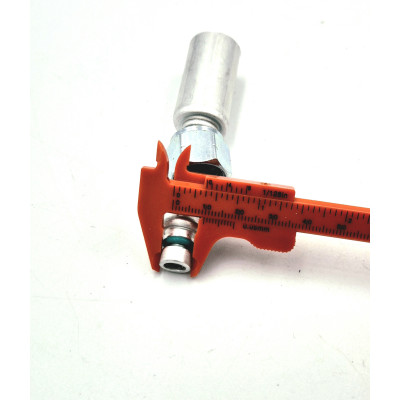 Embout pré-serti avec jupe Alu droit pour tuyau de climatisation mince R134