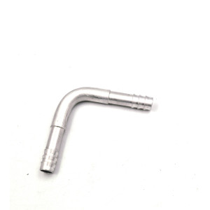 Embout à sertir coudé 90° en aluminium pour tuyau climatisation